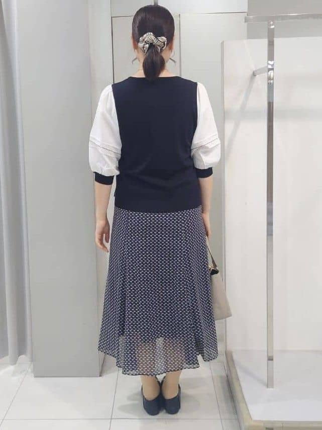 AZUSAさんの「Reflect｜【WEB先行カラーあり／手洗い可】ジョーゼットスリーブ&times;ニット」を使ったコーディネート