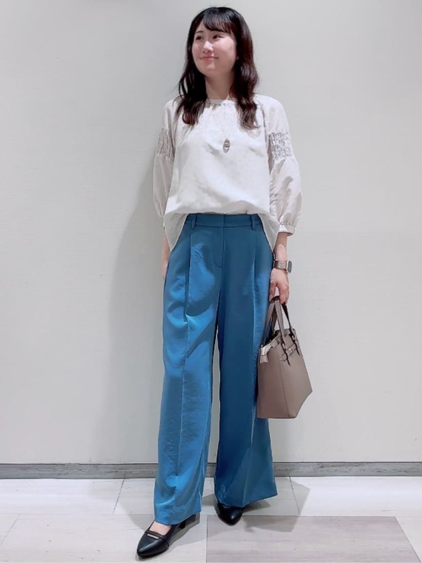 エリカさんの「Reflect｜【透けない】フルレングスワイドストレートパンツ」を使ったコーディネート