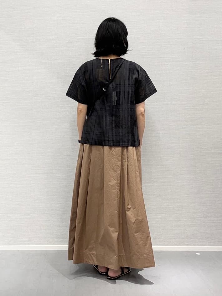 Yukoさんの「UNTITLED｜【セットアップ可/エレガント】シアーチェックTブラウス」を使ったコーディネート