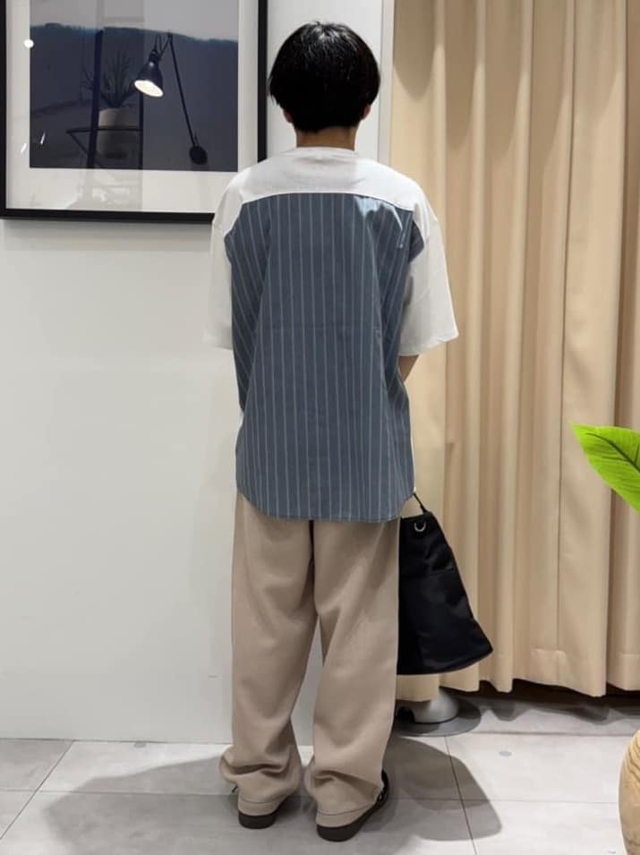 はさんの「THE SHOP TK｜エシカルブロード切替Tシャツ 洗濯機OK」を使ったコーディネート