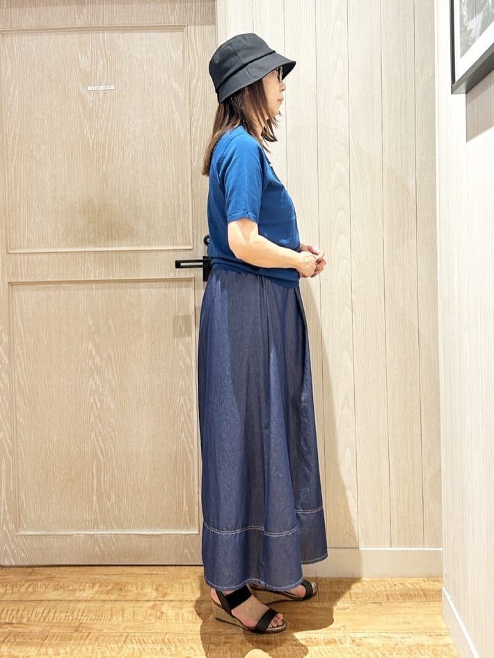 yukaさんの「SHOO･LA･RUE｜【洗える/S-LL/前後2WAY】きれい見え 刺繍ニットカーディガン」を使ったコーディネート