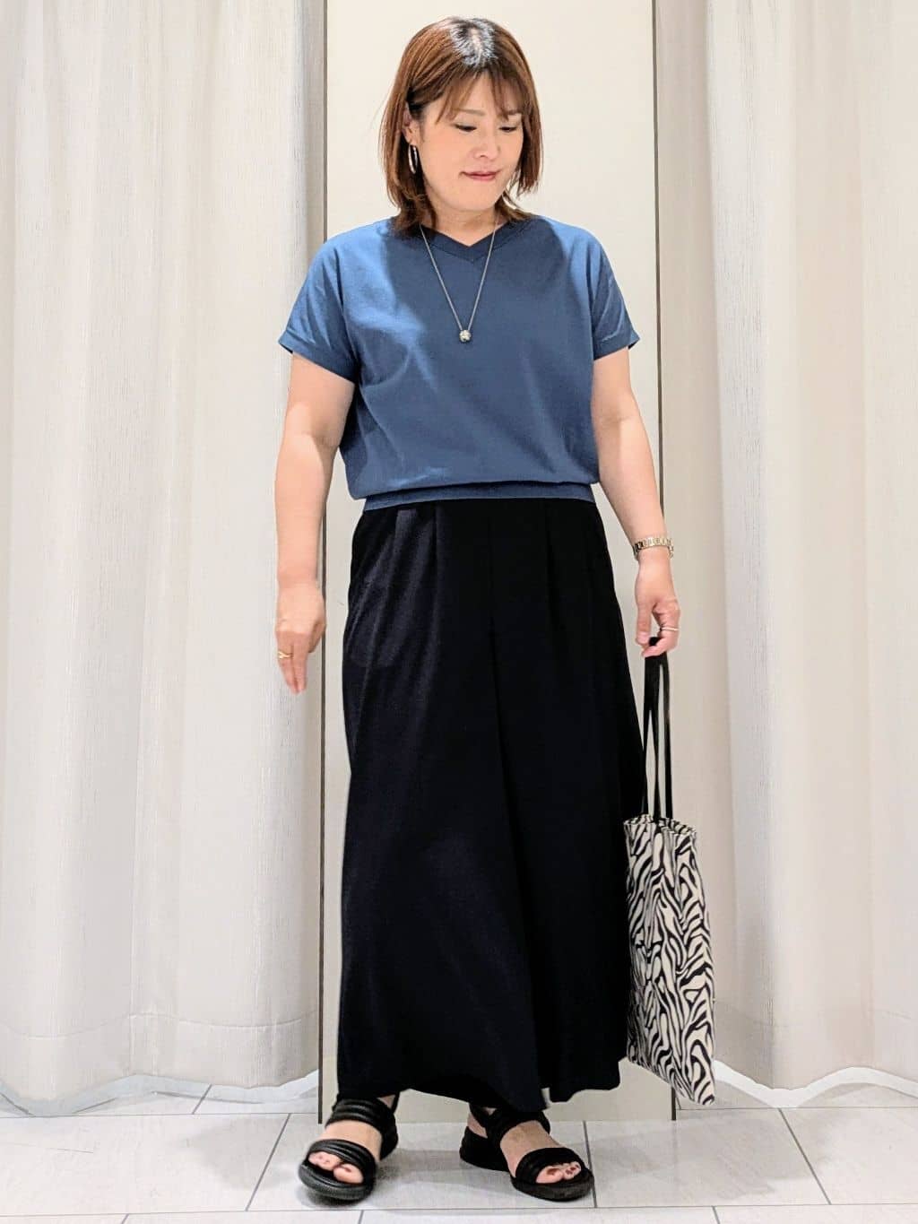 Onumaさんの「UNTITLED｜【洗える/前後2WAY】ネックプルオーバーニット」を使ったコーディネート
