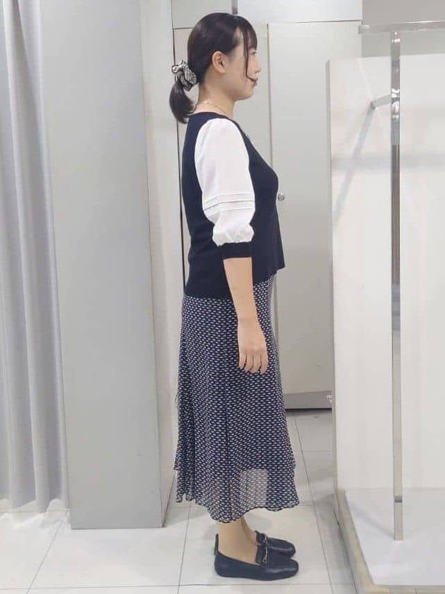 AZUSAさんの「Reflect｜【WEB先行カラーあり／手洗い可】ジョーゼットスリーブ&times;ニット」を使ったコーディネート