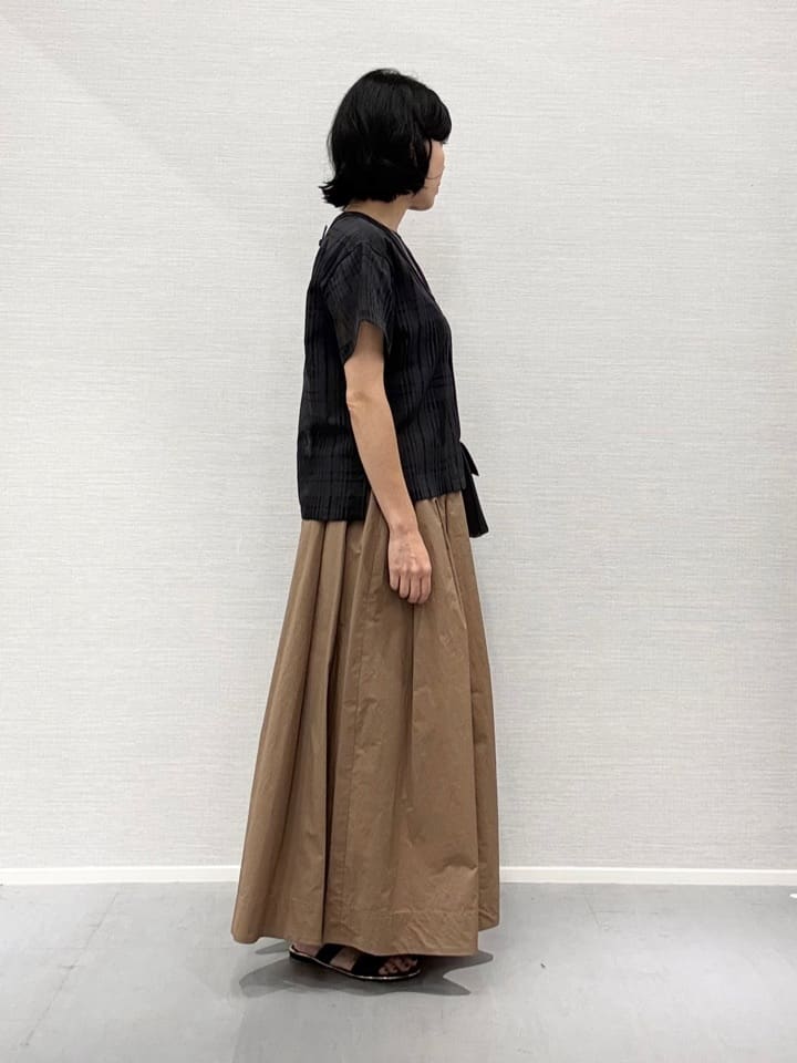 Yukoさんの「UNTITLED｜【セットアップ可/エレガント】シアーチェックTブラウス」を使ったコーディネート