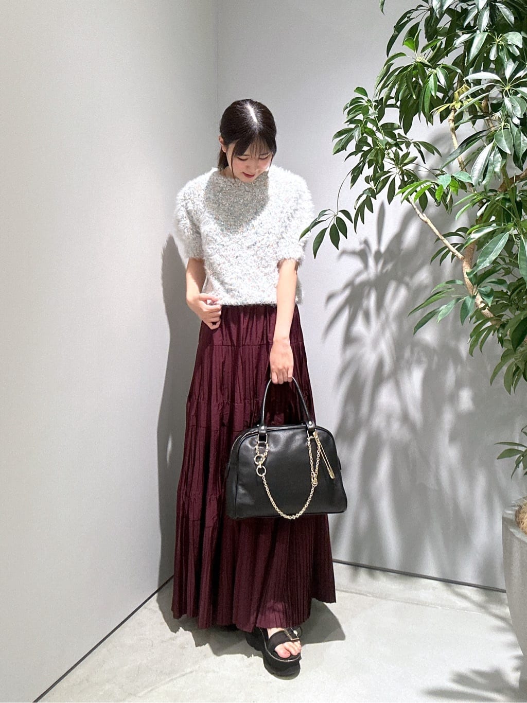Renoさんの「INDIVI｜カラーネップニット」を使ったコーディネート