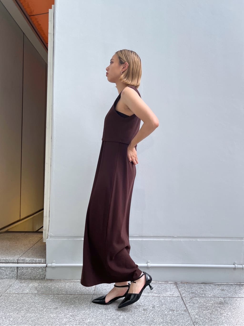Harukaさんの「INDIVI｜タンクトップレイヤードワンピース」を使ったコーディネート