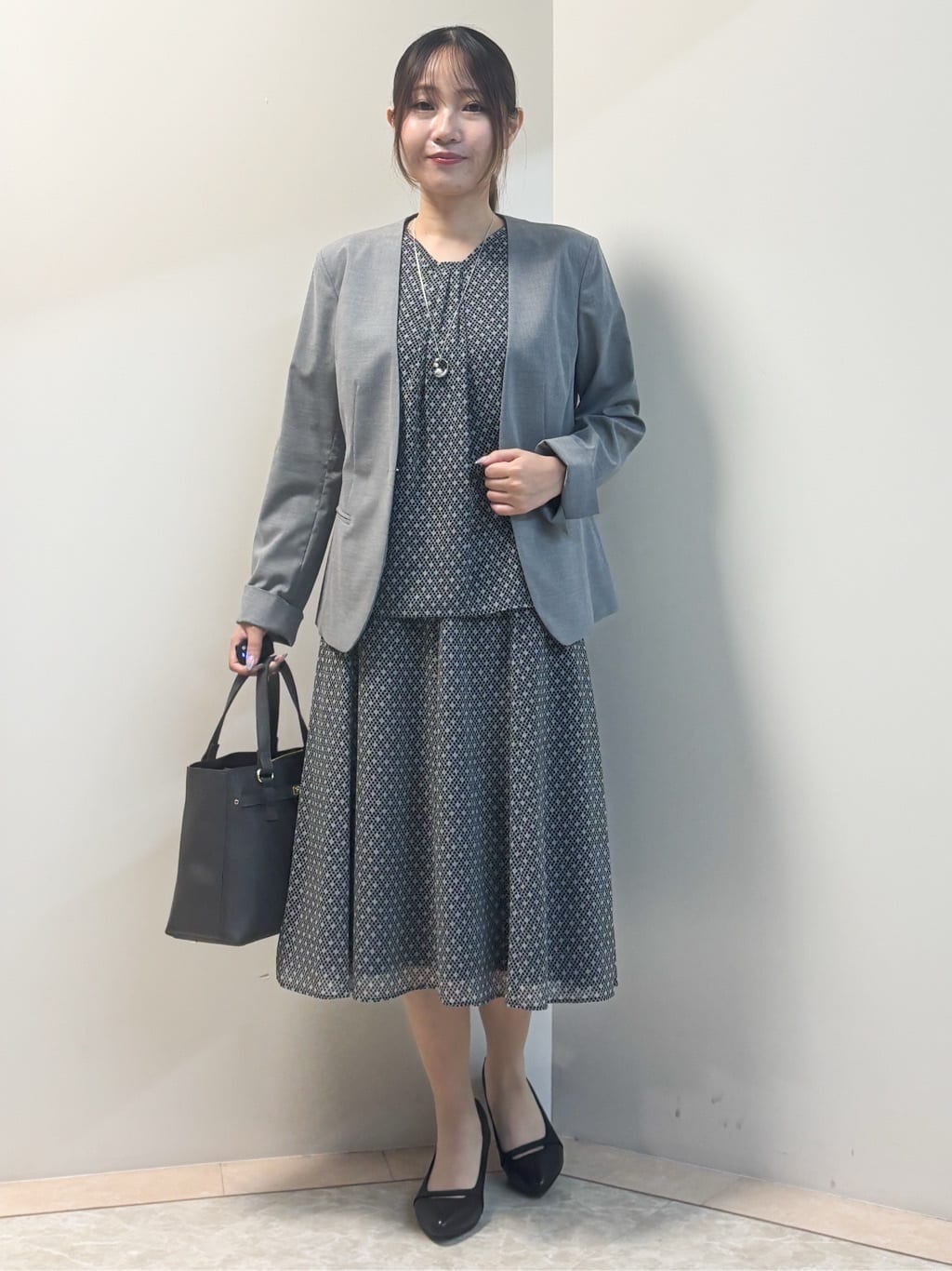 Sawaさんの「Reflect｜【洗える／セットアップ可】ノーカラージャケット」を使ったコーディネート