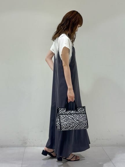 kyokaさんの「UNTITLED｜【洗える/肩紐調節可能】パウダーキャミワンピース」を使ったコーディネート