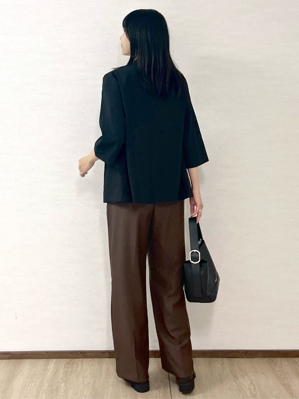 sachikoさんの「OPAQUE.CLIP｜リネンライクダブルジャケット【洗える】」を使ったコーディネート