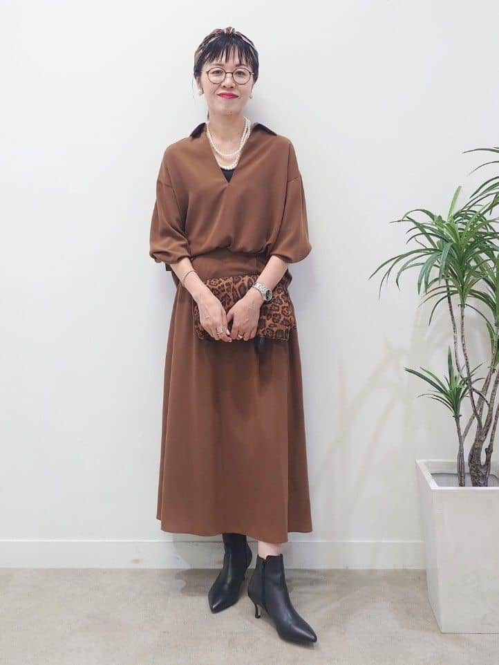 MUTSUKOさんの「UNTITLED｜【セットアップ可/スキッパー/ゆったり】リラクパウダーシャツ」を使ったコーディネート
