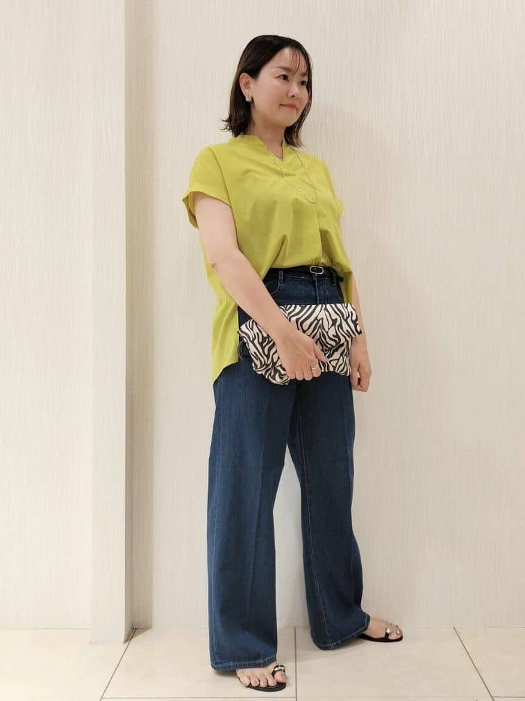 naokoさんの「UNTITLED｜【洗える/スキッパー】フレンチスリーブシアーブラウス」を使ったコーディネート