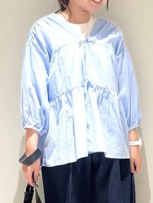 Liriさんの「Dessin｜【洗える】デニムワイドマリンパンツ」を使ったコーディネート