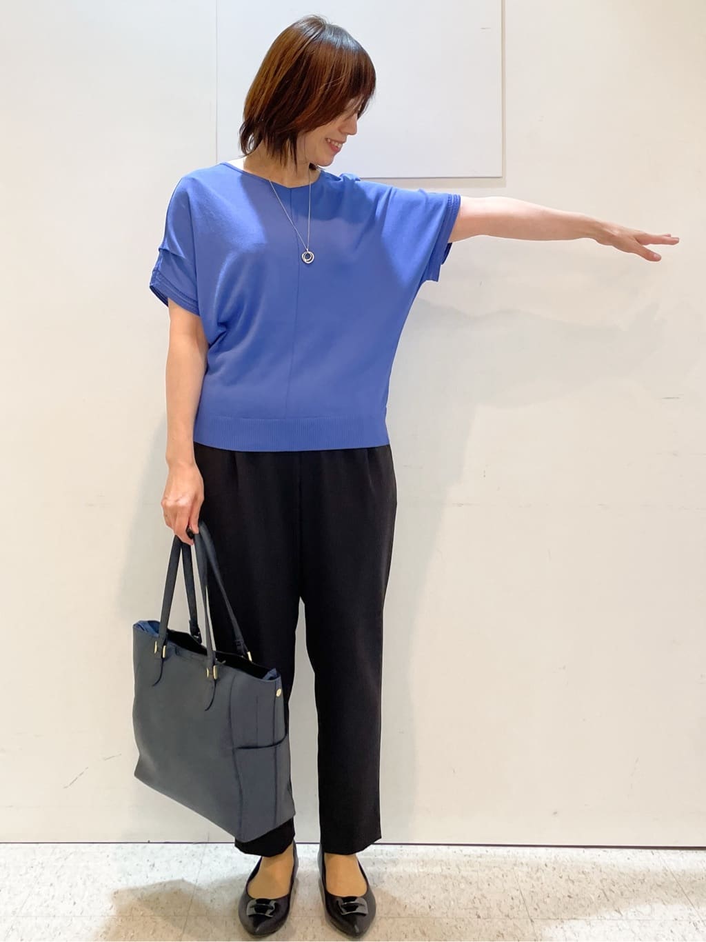 めいさんの「Reflect｜【選べる7色◎／手洗い可／二の腕カバー】半袖ニット」を使ったコーディネート