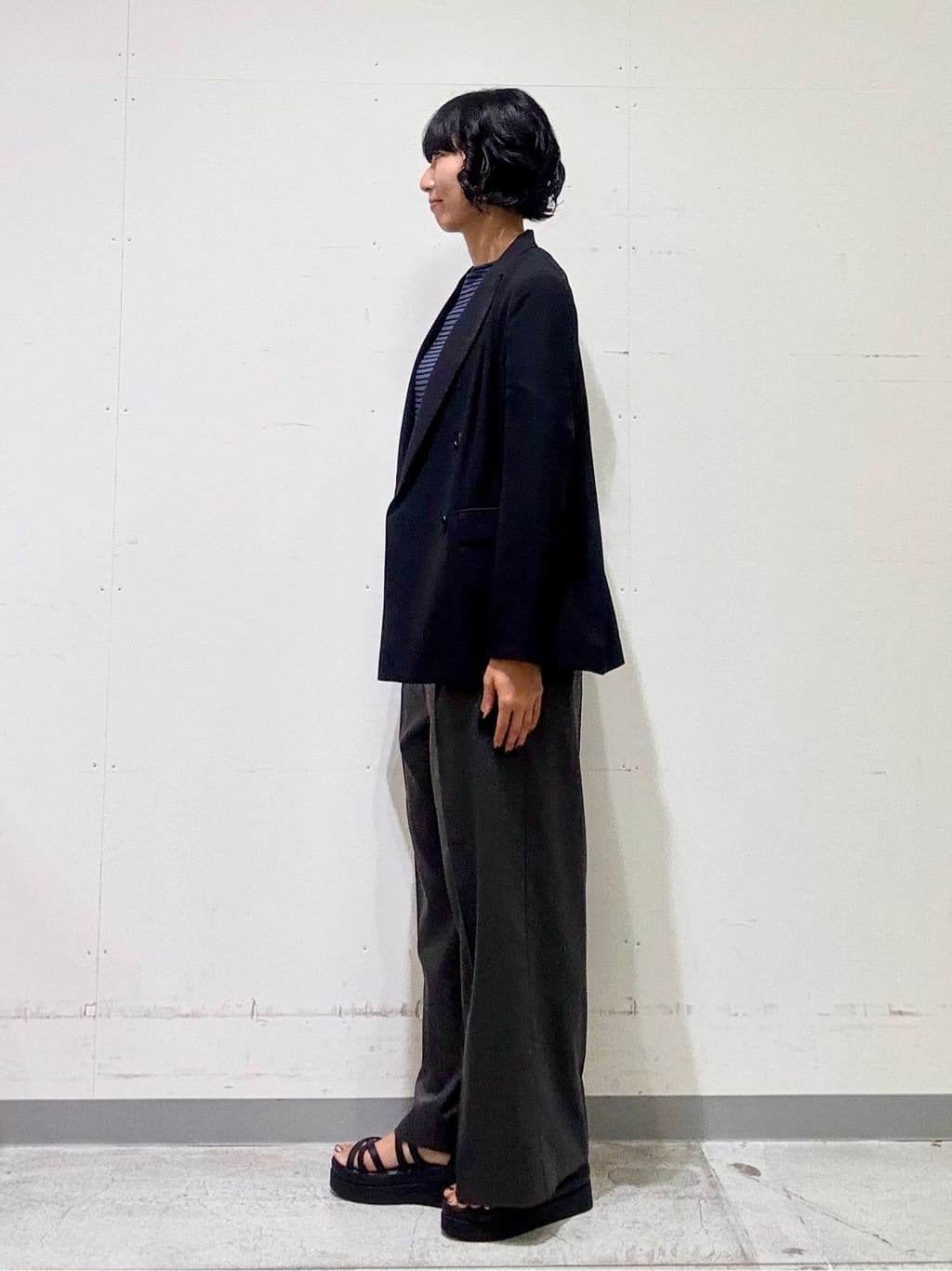 naoさんの「INDIVI｜【軽く羽織れる！】ダブルジャケット」を使ったコーディネート