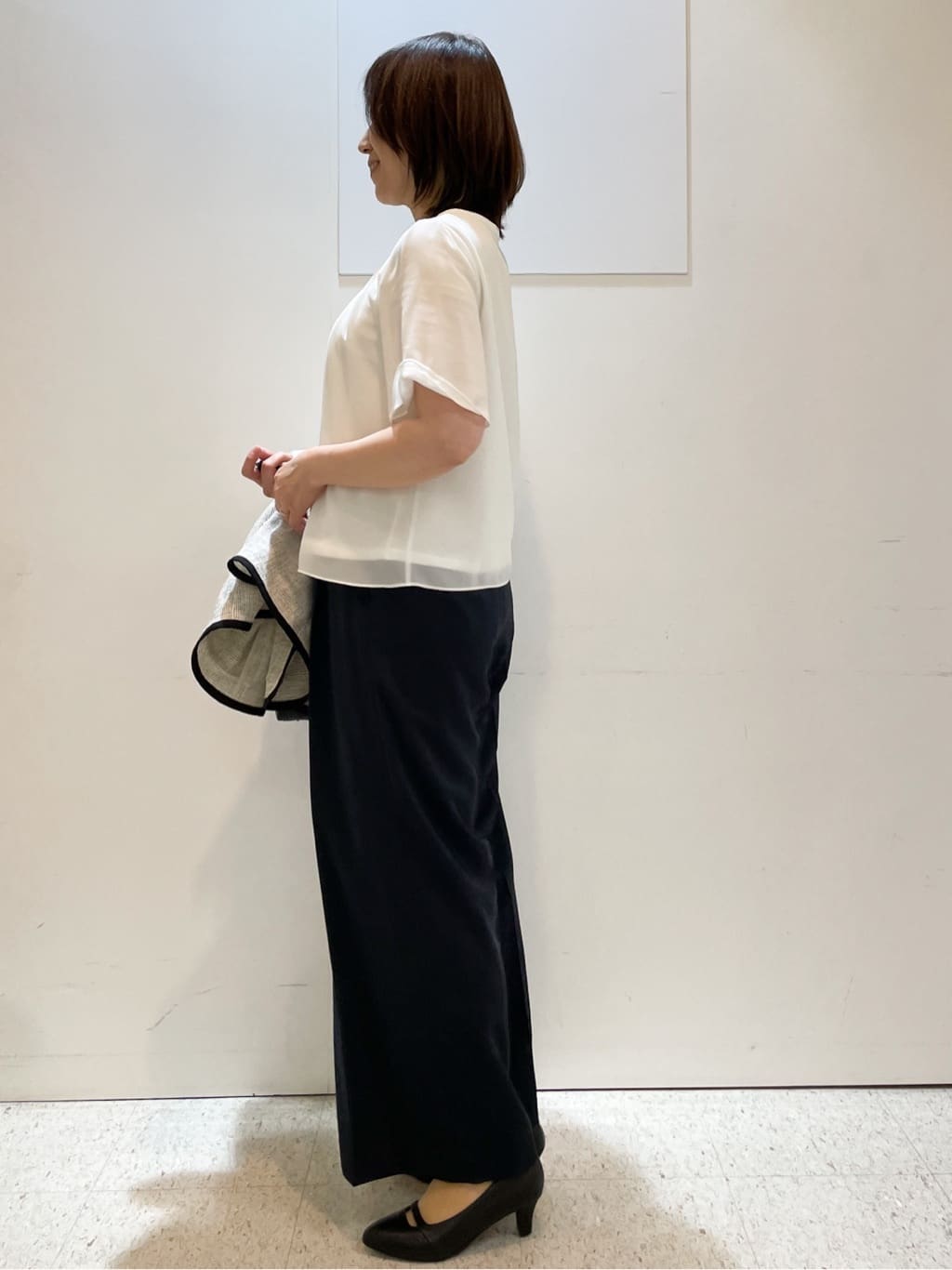 めいさんの「Reflect｜【一枚着で着映え◎／ジャケットのインナーにも】フロント開きブラウス」を使ったコーディネート