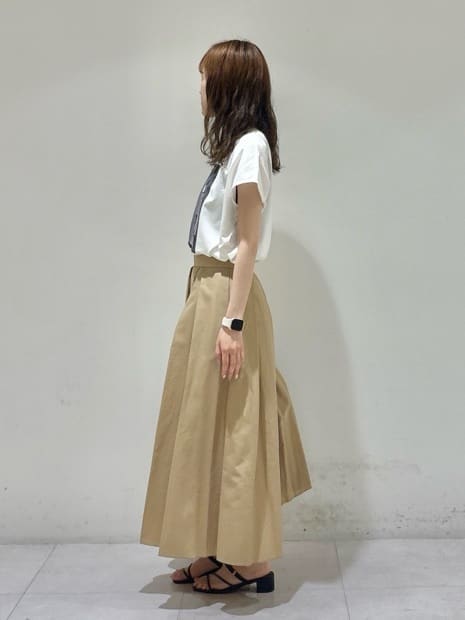 kyokaさんの「UNTITLED｜【はっ水/ナイロン/後ろウエストゴム】タスランフレアスカート」を使ったコーディネート