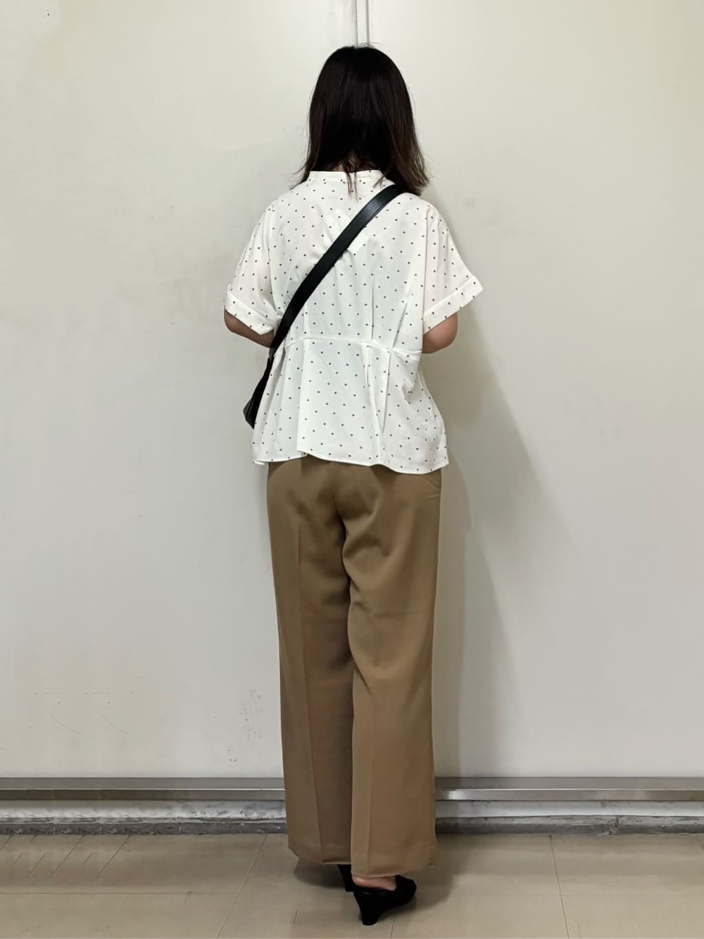 やまさんの「OPAQUE.CLIP｜プリントペプラムブラウス【洗濯機洗い可】」を使ったコーディネート
