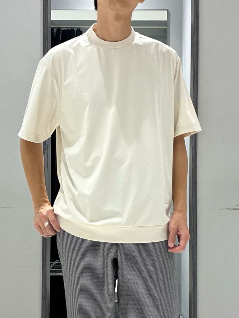 わいずみさんの「TAKEO KIKUCHI｜【COOL CITY WEAR】籠目アート柄 サッカーシャツ /通気性」を使ったコーディネート