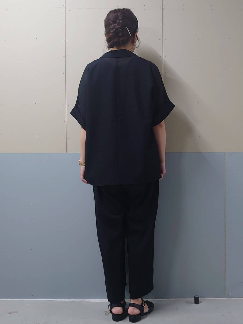 minamiさんの「OPAQUE.CLIP｜《Can Cam掲載》麻混ベルト付きオールインワン【洗濯機洗い可】」を使ったコーディネート