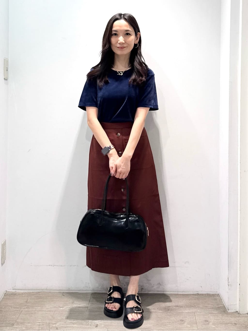 yuicciさんの「OPAQUE.CLIP｜フロッキーチュールTシャツ【洗濯機洗い可】」を使ったコーディネート