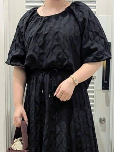 ayakaさんの「Dessin｜【洗える／五分袖】バルーンスリーブジャガードブラウス」を使ったコーディネート