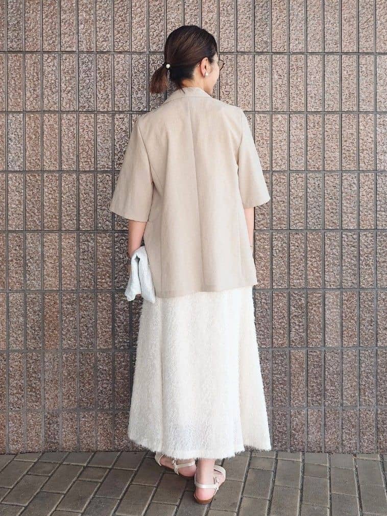 MUTSUKOさんの「UNTITLED｜【吸水速乾/洗える】ハーフスリーブジャケット」を使ったコーディネート