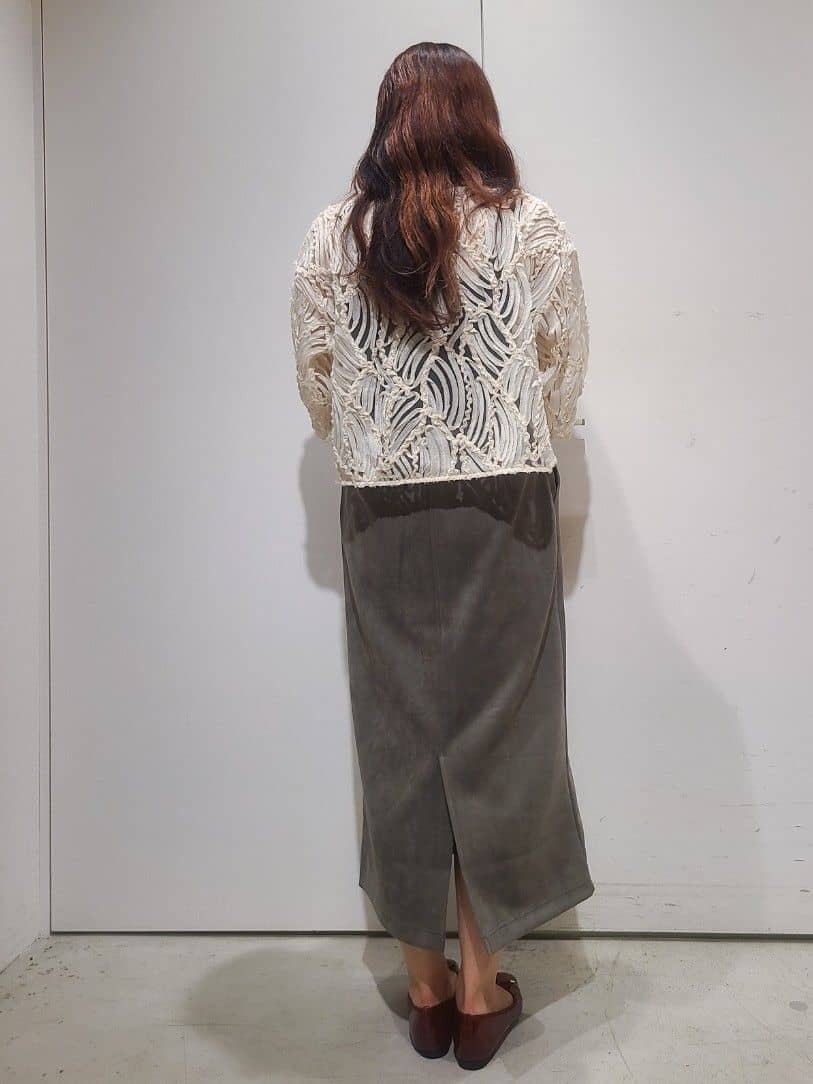 hmさんの「OPAQUE.CLIP｜ワイドストラップリブキャミソール【ストレッチ／洗濯機洗い可】」を使ったコーディネート