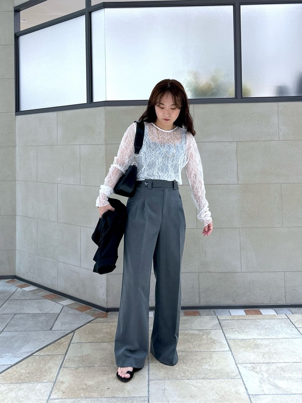 よねさんの「INDIVI｜レースストレッチカットソー」を使ったコーディネート