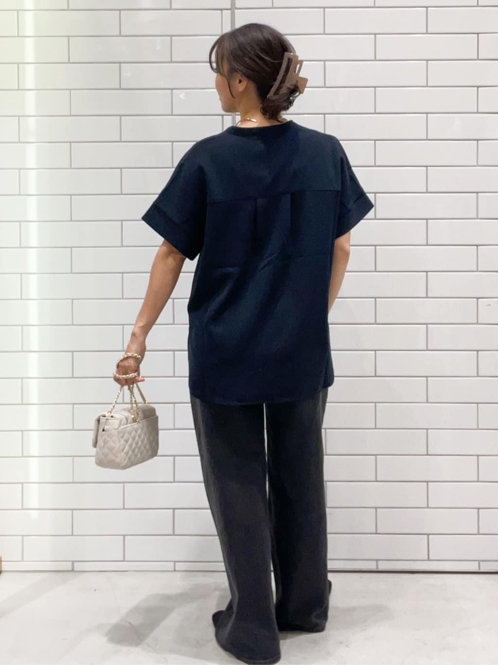oiさんの「OPAQUE.CLIP｜ストレッチバギーデニム【洗濯機洗い可】《SS～LL》」を使ったコーディネート