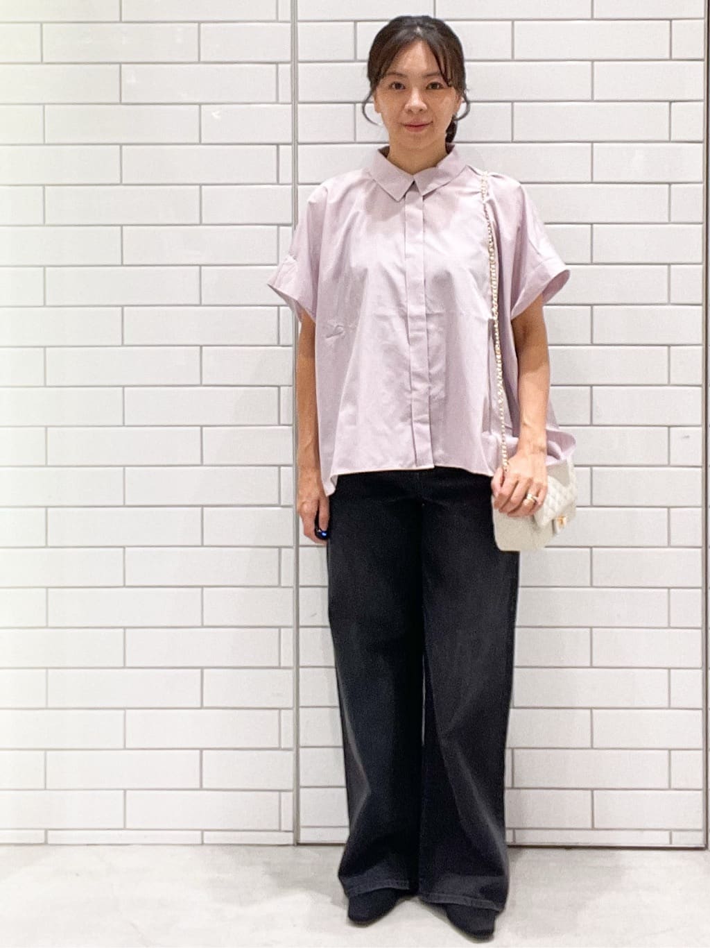 oiさんの「OPAQUE.CLIP｜ストレッチバギーデニム【洗濯機洗い可】《SS～LL》」を使ったコーディネート