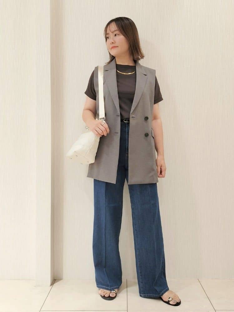 naokoさんの「UNTITLED｜【洗える/前後2WAY】ネックプルオーバーニット」を使ったコーディネート