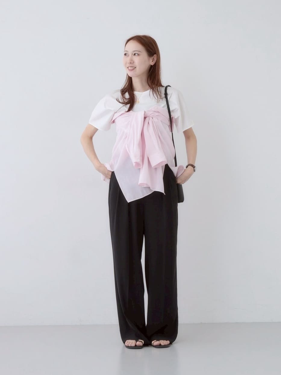 mitsukiさんの「INDIVI｜【体型カバー／清涼感】シアーオーバーシャツ」を使ったコーディネート