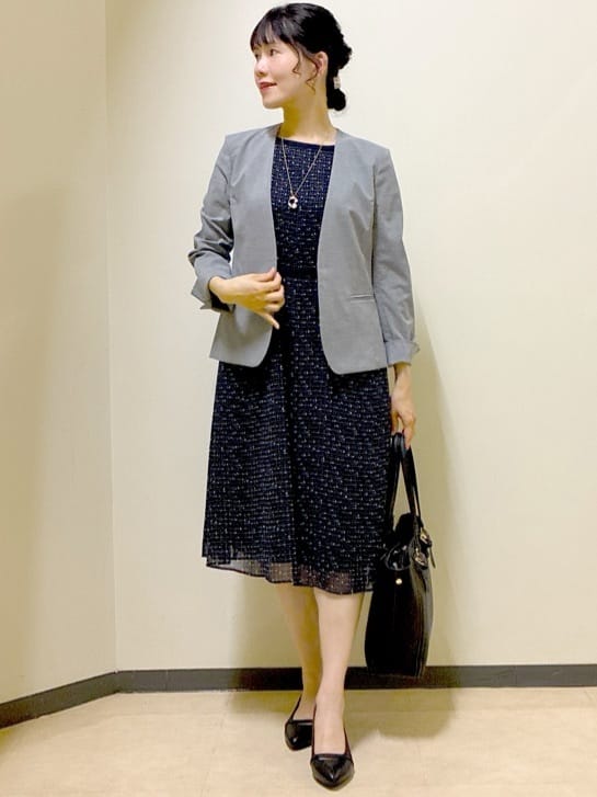  beni_gingerさんの「Reflect｜【WEB先行カラーあり／マシンウォッシュ可／ナローベルト付き】オフボディツイードチェックワンピース」を使ったコーディネート