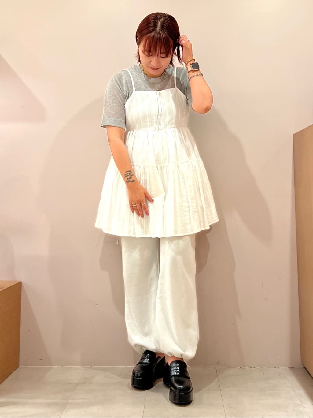 TAKAさんの「ESPERANZA｜厚底サボローファー」を使ったコーディネート