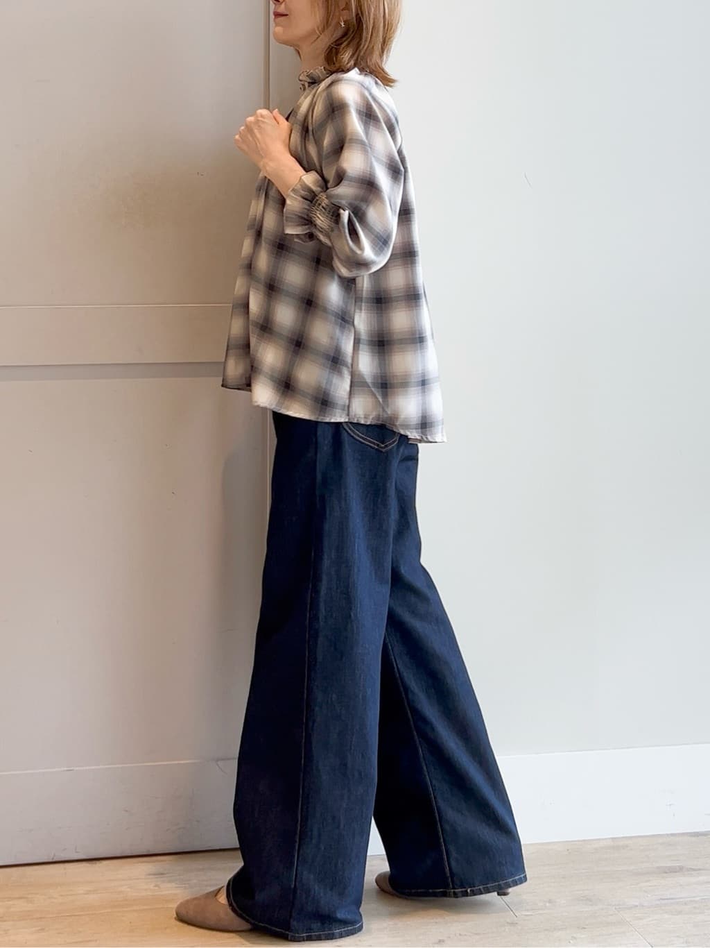 yamakoさんの「grove｜【Lee&times;grove別注】WIDE DENIM PANTS」を使ったコーディネート