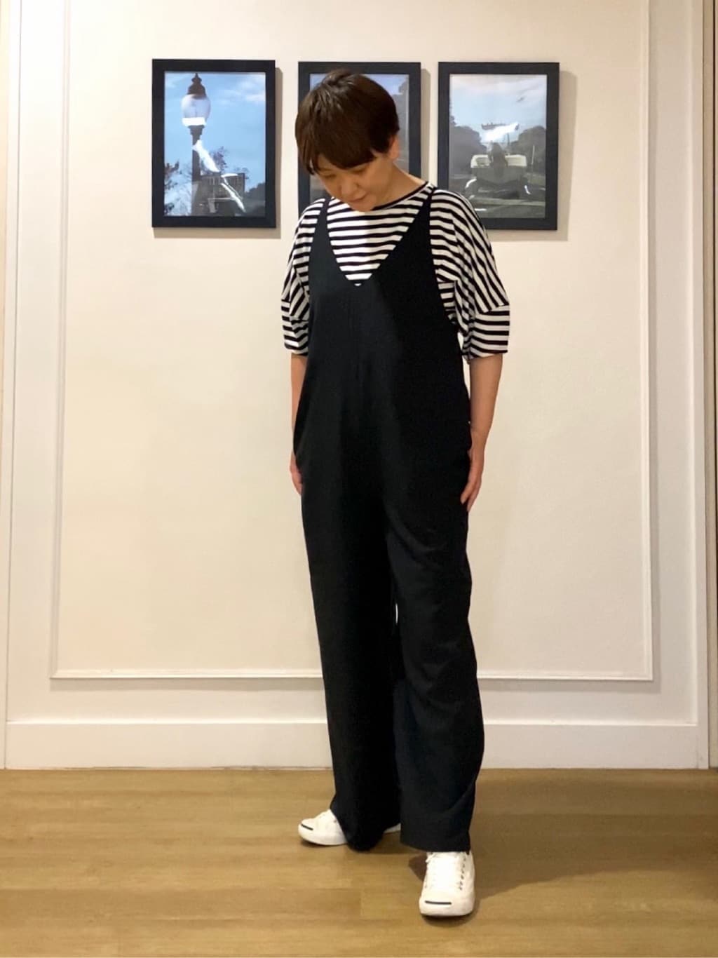 Hiroさんの「Dessin｜【二の腕カバー／UVカット】ランタンスリーブカットソー」を使ったコーディネート