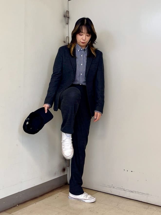 iwさんの「TAKEO KIKUCHI｜【Sサイズ～】ラッセルメッシュ ジャケット」を使ったコーディネート