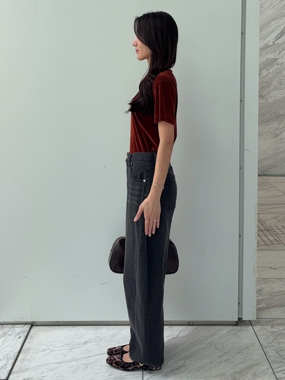 えりさんの「OPAQUE.CLIP｜フロッキーチュールTシャツ【洗濯機洗い可】」を使ったコーディネート