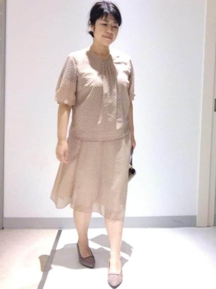 sakoさんの「Reflect｜【マシンウォッシュ可／セットアップ可】コツキ柄プリントブラウス」を使ったコーディネート