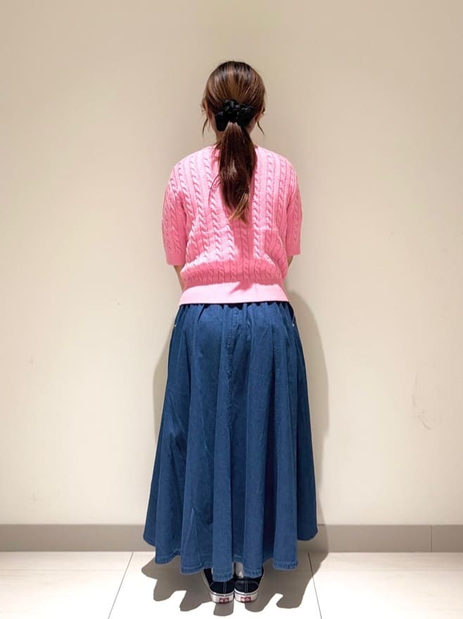 Liriさんの「Dessin｜ケーブルカーディガン」を使ったコーディネート