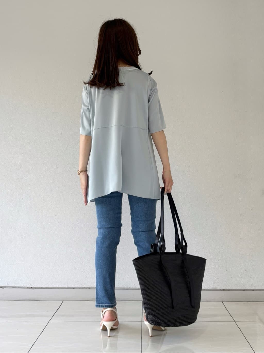 kahoさんの「INDIVI｜【バックシャン】デザインTブラウス」を使ったコーディネート