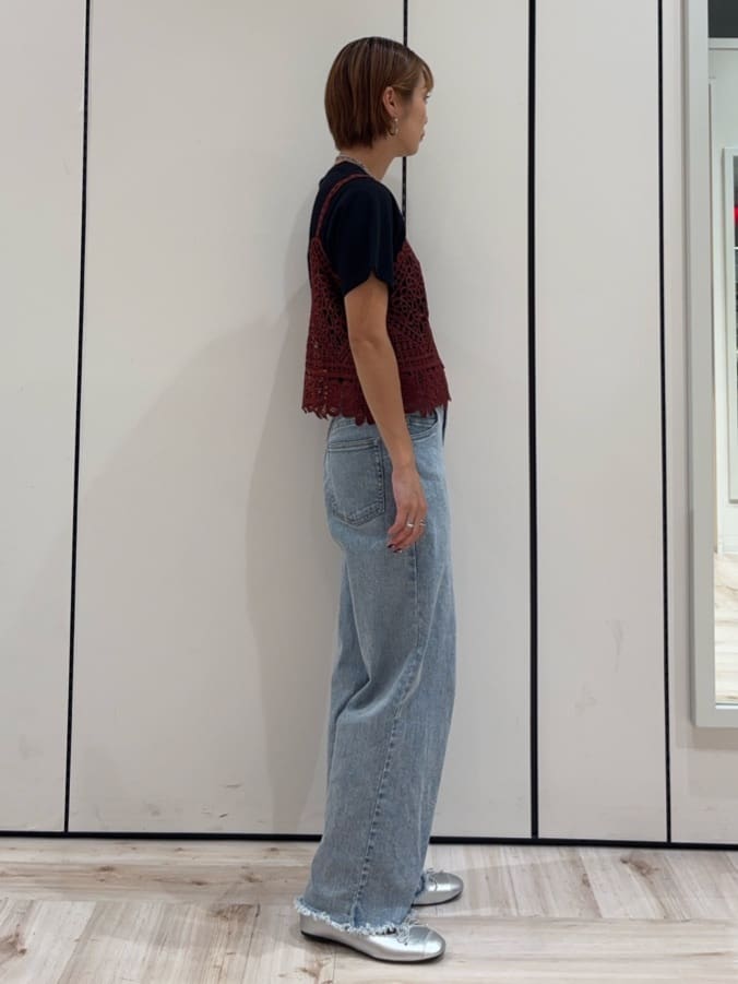 ｓａｔｏｍｉさんの「SHOO･LA･RUE｜【S-LL/裏ひんやり/ストレッチ】ワイドストレートデニムパンツ」を使ったコーディネート