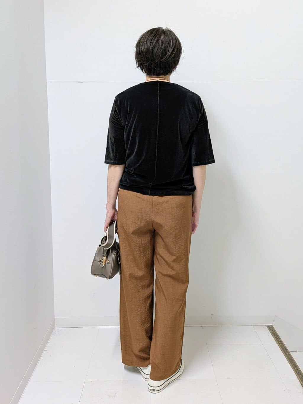 Asaさんの「Dessin｜【ウエストゴム・洗える】アウトポケットワイドパンツ（XS～L）」を使ったコーディネート