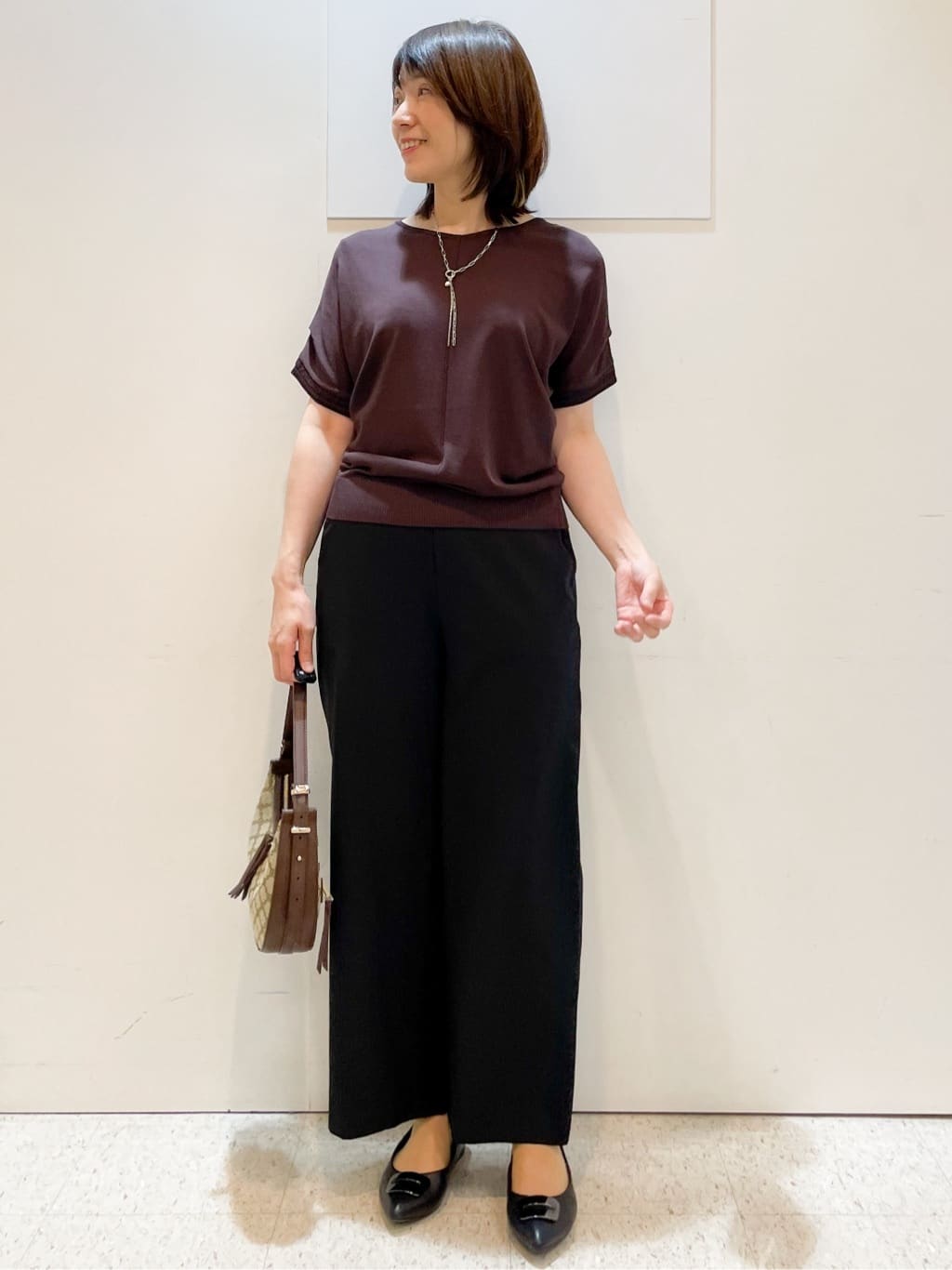 めいさんの「Reflect｜【選べる7色◎／手洗い可／二の腕カバー】半袖ニット」を使ったコーディネート