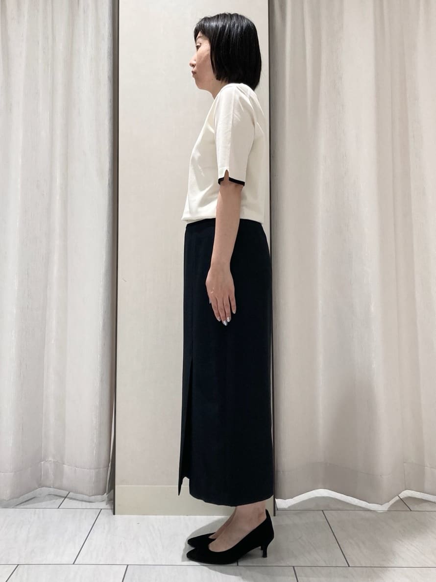 わたなべさんの「UNTITLED｜【アンサンブル可/薄手/洗える】5分袖クルーニット」を使ったコーディネート
