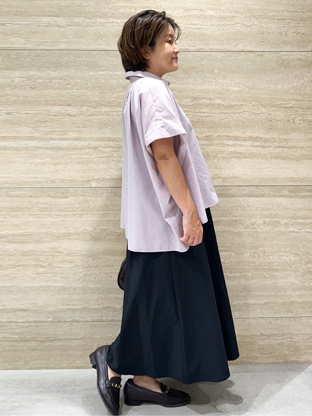 NAMIさんの「OPAQUE.CLIP｜《andGIRL掲載》リラクシーシャツ【洗濯機洗い可】」を使ったコーディネート
