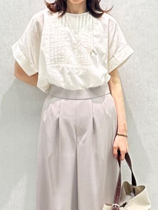 Miwaさんの「UNTITLED｜リーベルラメベア天竺プルオーバファブリック」を使ったコーディネート