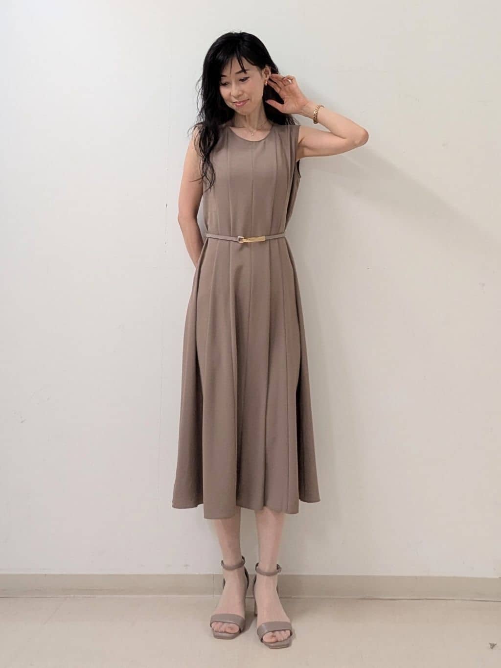 miiさんの「INDIVI｜【軽く羽織れる！】ダブルジャケット」を使ったコーディネート