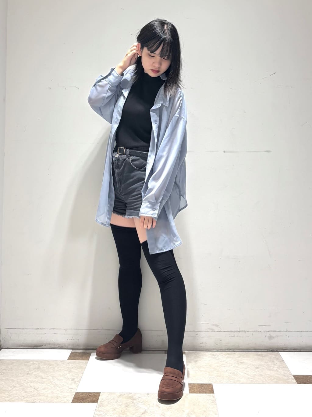 夜桜さんの「ESPERANZA｜ヒールアップローファー」を使ったコーディネート