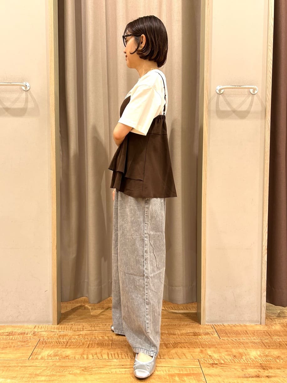 じゅのさんの「SHOO･LA･RUE｜【S-LL/セットアップ可/ひんやり】女性らしさ溢れる ティアードキャミソール」を使ったコーディネート